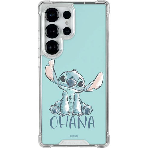 Disney Lilo and Stitch Ohana Galaxy S25 Ultra Clear Case
